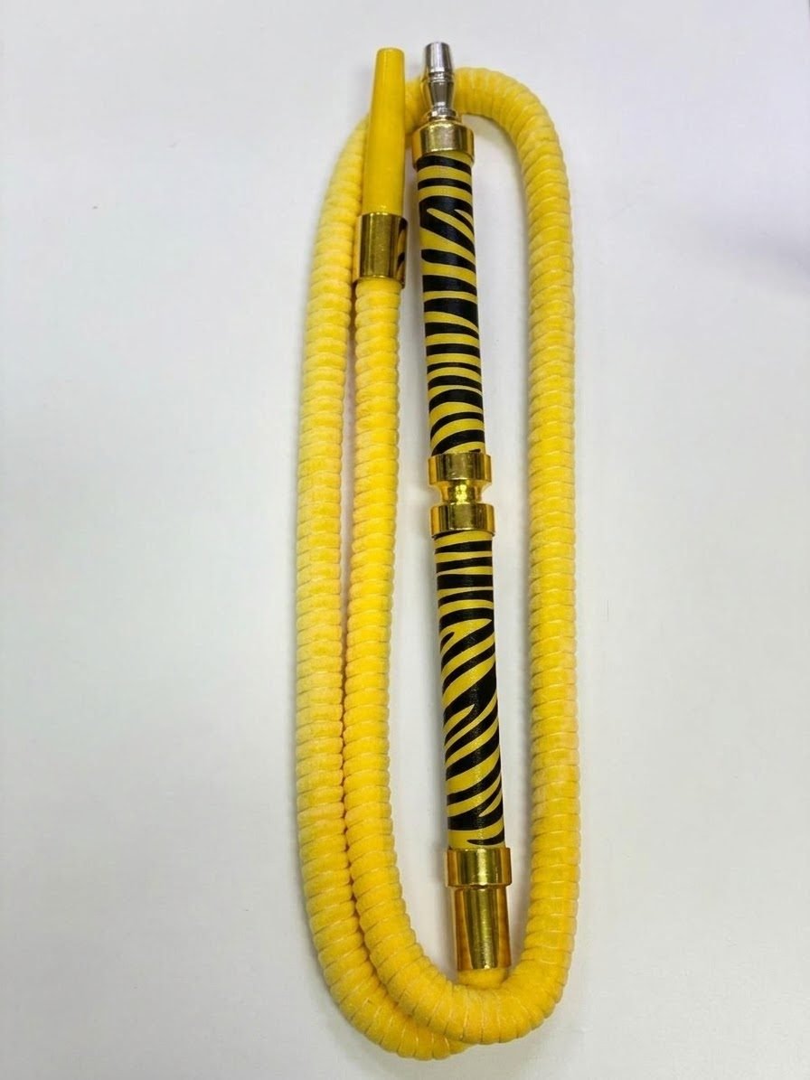 Aksesuar - Nargile Hortumu - Sarı Zebra Marpuçlu - Hookah Nargile Market