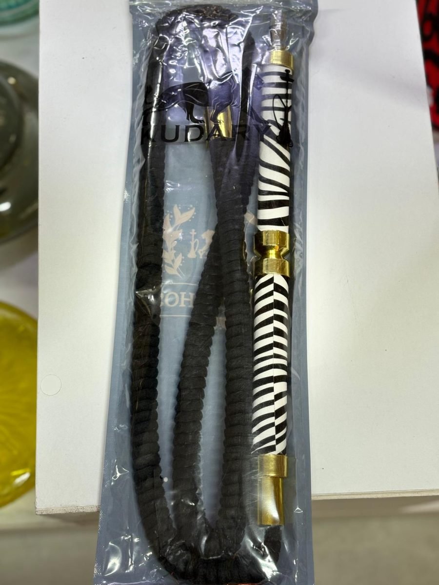Kudary Nargile Hortumu - Siyah Zebra Marpuçlu - görsel 2