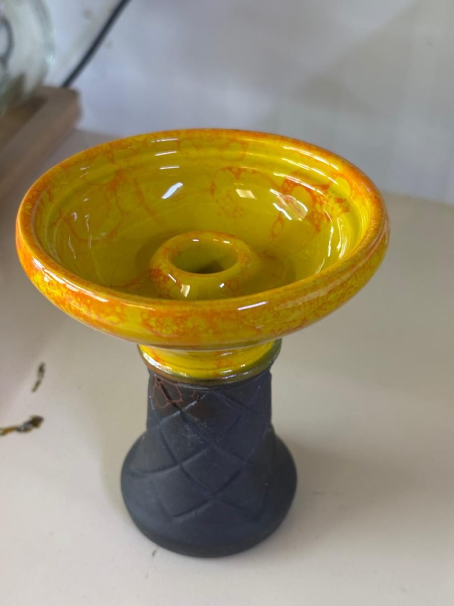 Başlık(Lüle) - Porselen Nargile Lülesi - Sarı Phunnel - Hookah Nargile Market