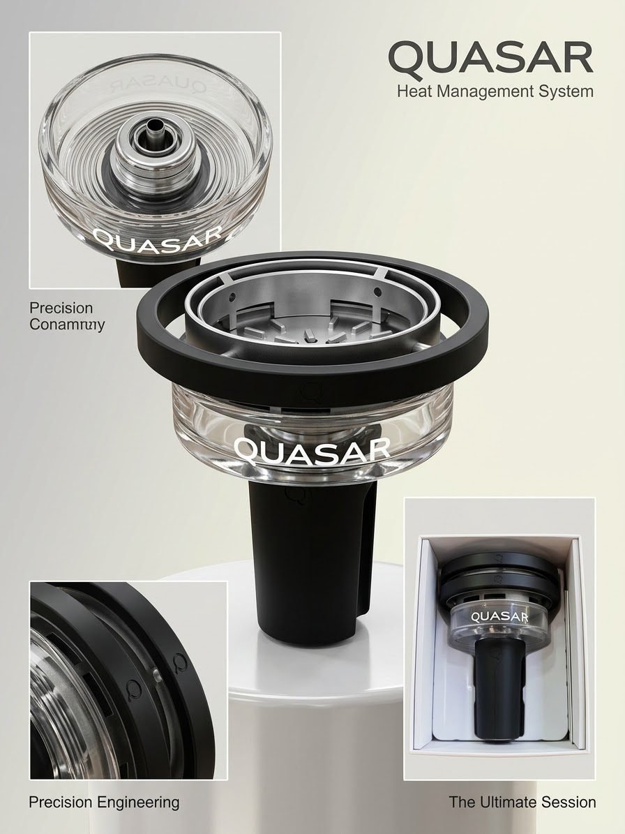 Başlık(Lüle) - Quasar Nargile Lülesi - 3 Katmanlı Cam - Hookah Nargile Market