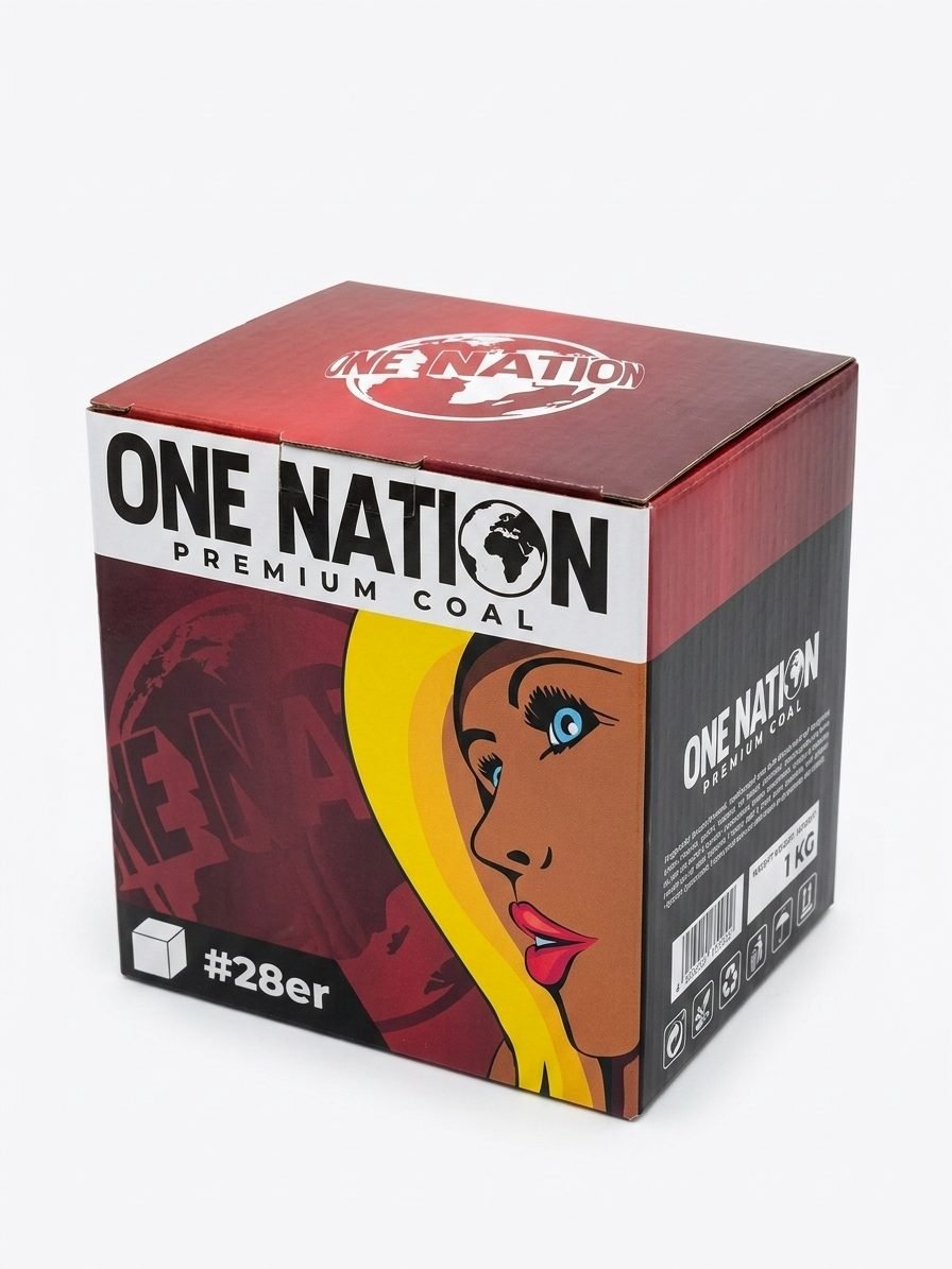 Kömür - One Nation Küp Nargile Kömürü 1KG - Hookah Nargile Market
