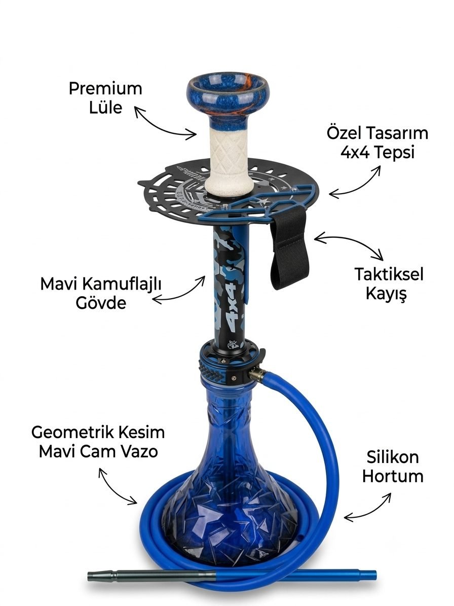 El Bomber Mavi Nargile Takımı