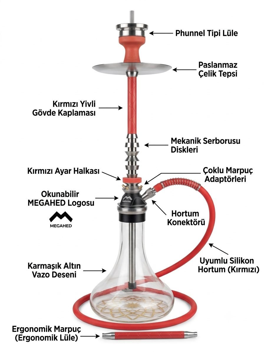 Kırmızı Nargile Takımı