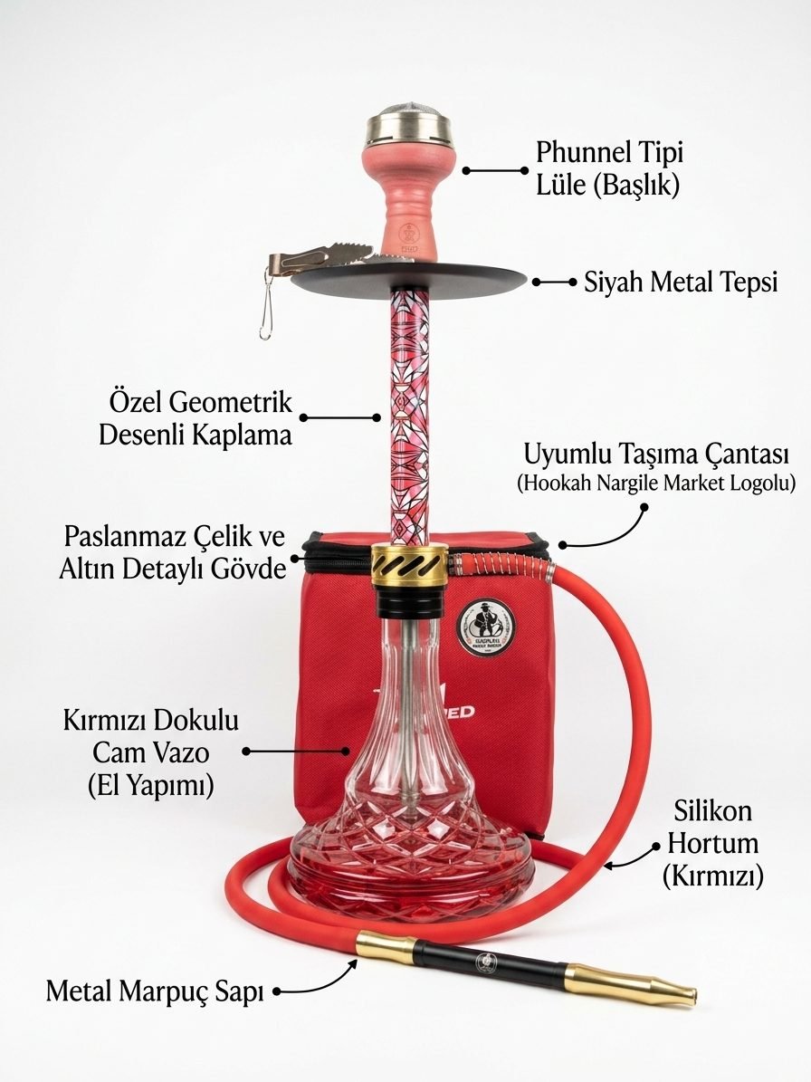 Kırmızı Nargile Takımı
