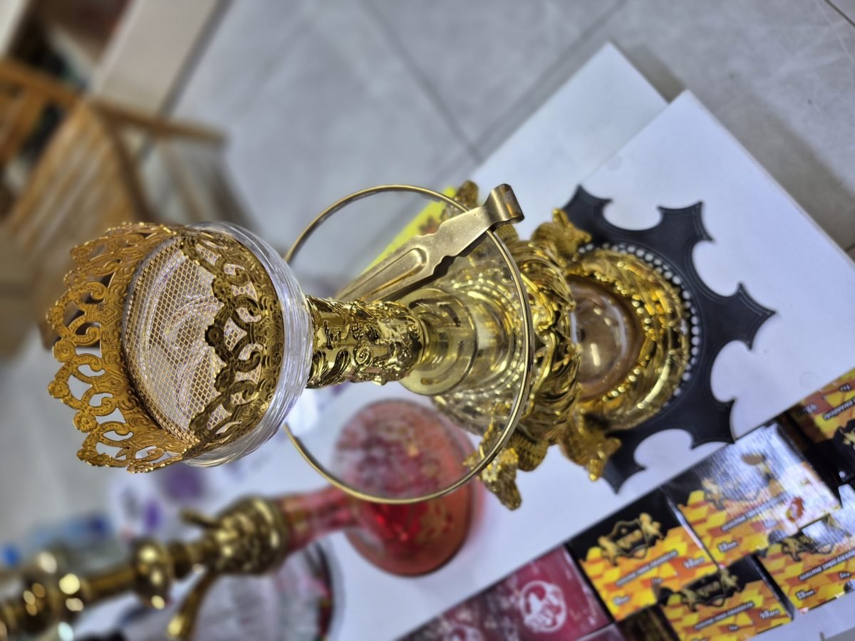 Yılan Desenli Gold Nargile Takımı - 3. görünüm